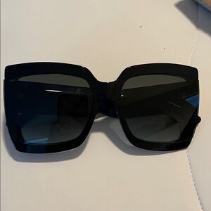 Jimmy Choo Renee Black Oversized Sunglasses